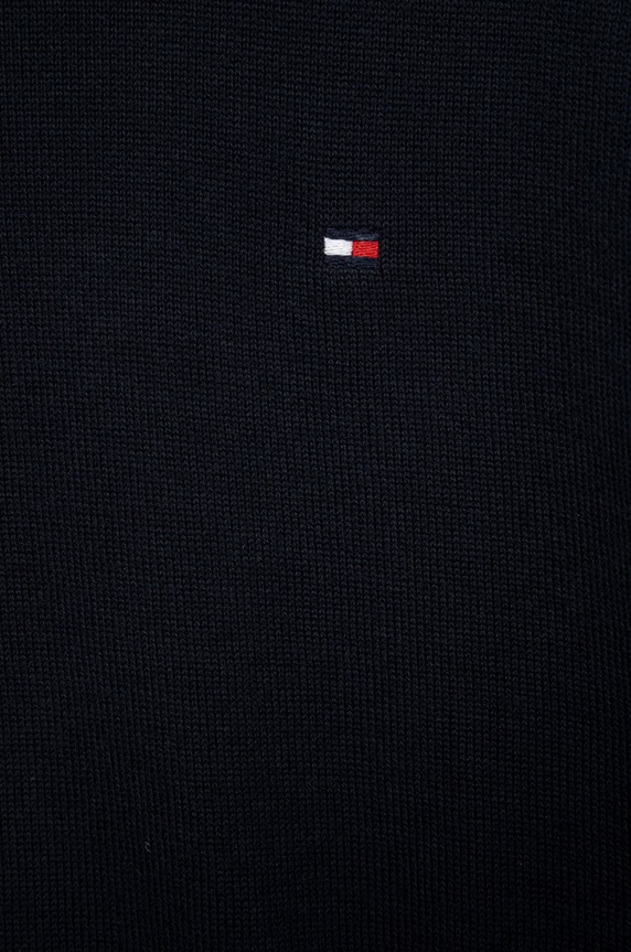 Lány Tommy Hilfiger gyerek pamut pulóver KG0KG06909.9BYY sötétkék