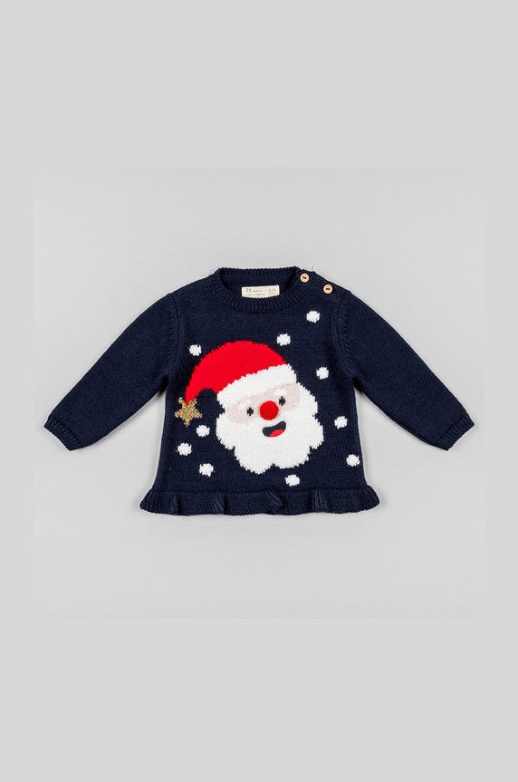 zippy sweter dziecięcy drobny wzór granatowy 22W.5902ZT
