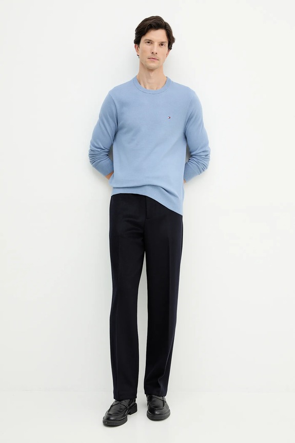 Tommy Hilfiger sweter z domieszką kaszmiru MW0MW28046.9BYY niebieski AW25
