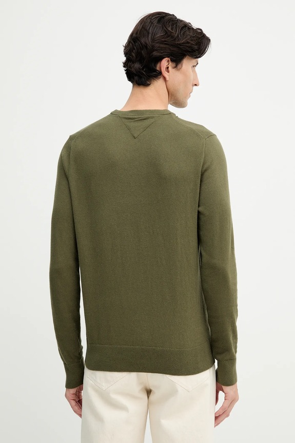 Odzież Tommy Hilfiger sweter z domieszką kaszmiru MW0MW28046.9BYY zielony