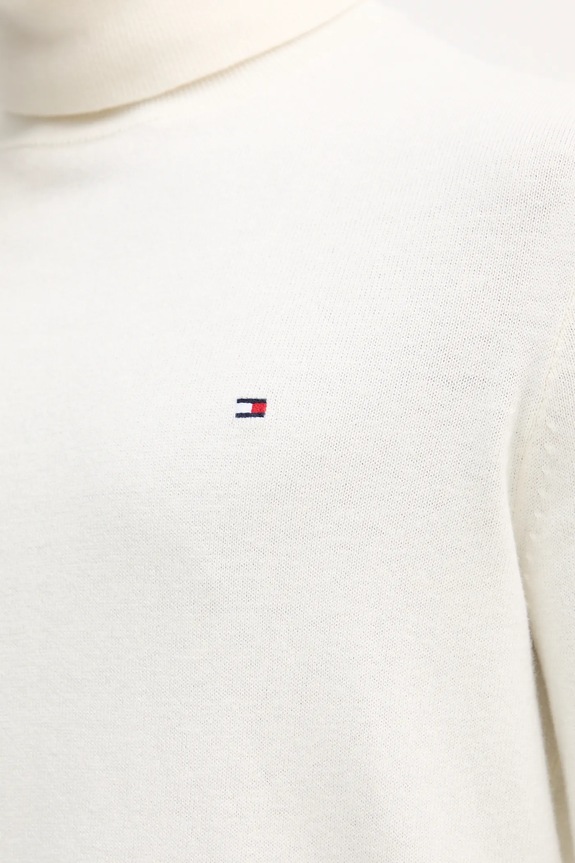 Sveter s prímesou kašmíru Tommy Hilfiger MW0MW28048.9BYY béžová