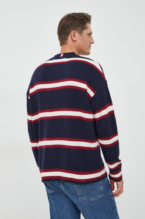 Odzież Tommy Hilfiger sweter wełniany MW0MW28052.9BYY granatowy