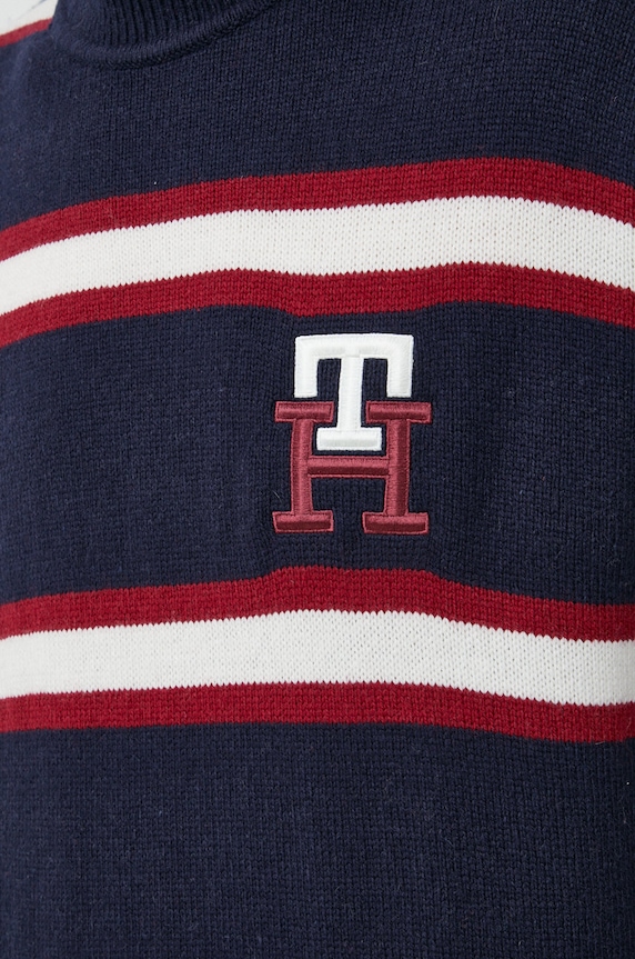 Tommy Hilfiger sweter wełniany MW0MW28052.9BYY granatowy