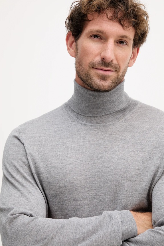 BOSS sweter wełniany Musso-P szary 50468262