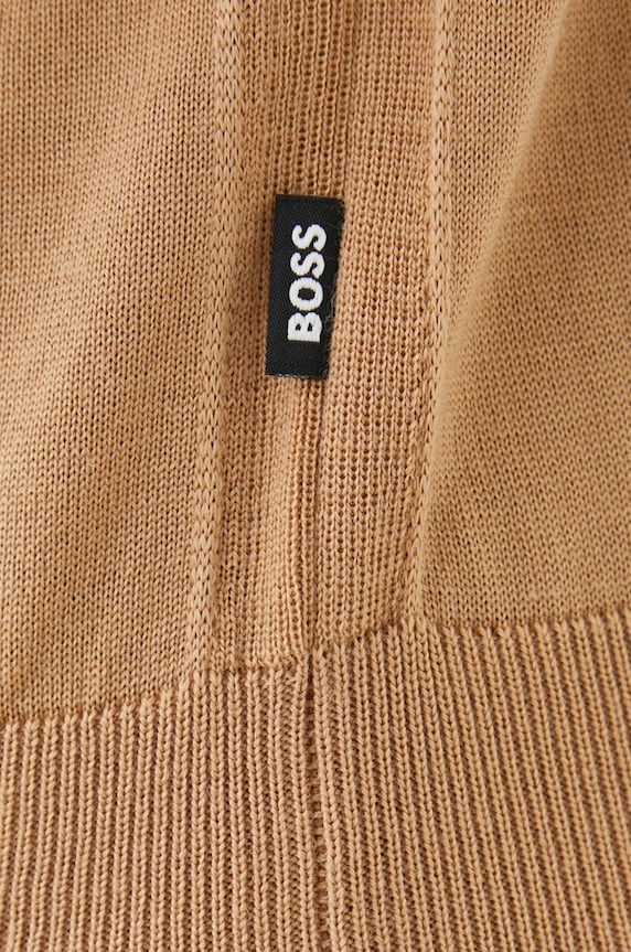 BOSS sweter wełniany Musso-P 50468262 beżowy