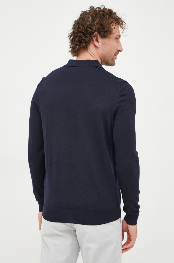 BOSS sweter wełniany Bono-L granatowy 50476357