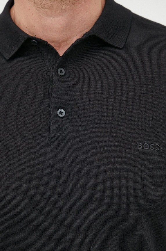 Вовняний светр BOSS Bono-L 50476357 чорний