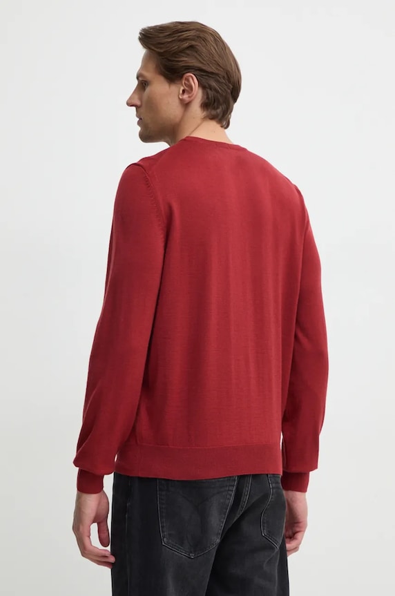 Odzież BOSS sweter wełniany Botto-L 50476364 bordowy