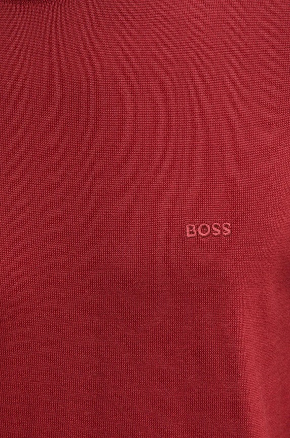 BOSS sweter wełniany Botto-L 50476364 bordowy