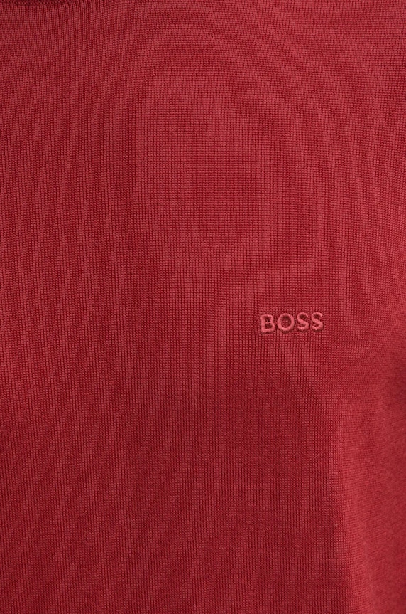 BOSS sweter wełniany Botto-L 50476364 bordowy