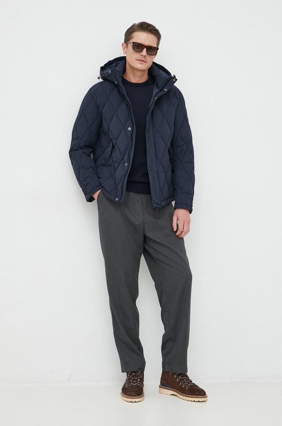 BOSS sweter wełniany Botto-L 50476364 granatowy AW25