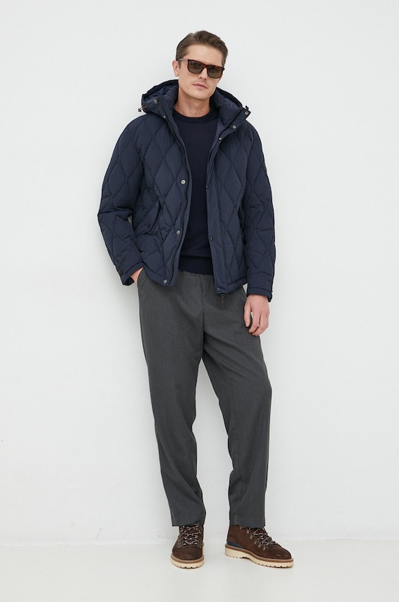 BOSS sweter wełniany Botto-L 50476364 granatowy AW25