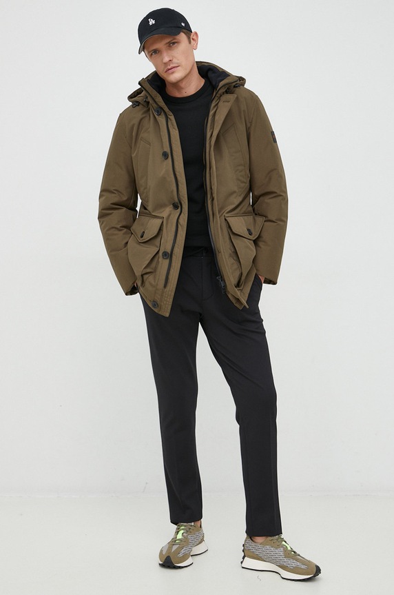 Μάλλινο πουλόβερ BOSS Kenno 50476364 μαύρο AW25