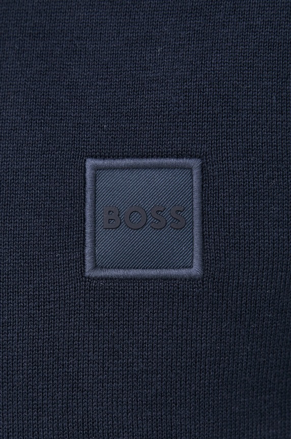 BOSS pulover din amestec de casmir BOSS CASUAL 50471343 bleumarin