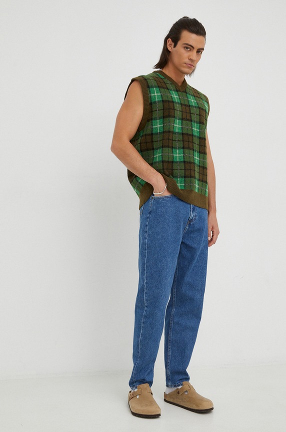Вълнен елек Samsoe Samsoe M22300092 зелен AW22