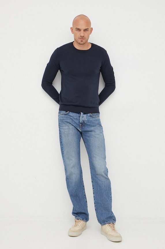 Sisley sweter 10F2S1C78.06U granatowy SS26