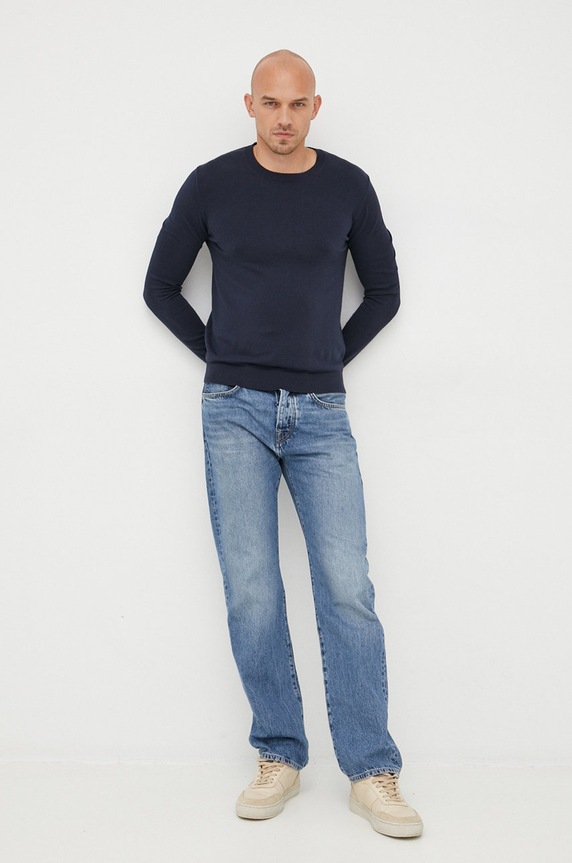 Sisley sweter 10F2S1C78.06U granatowy SS26