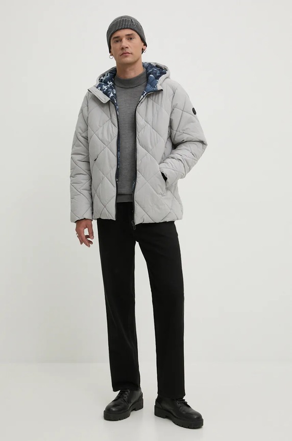 Вовняний светр HUGO 50474173 сірий AW24