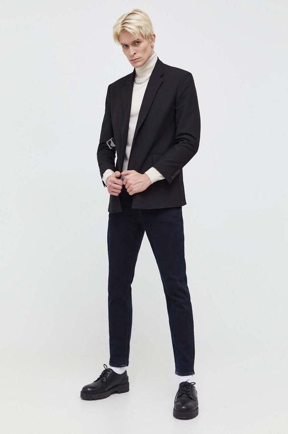 Вовняний светр HUGO San Thomas-M 50474174 бежевий AW25