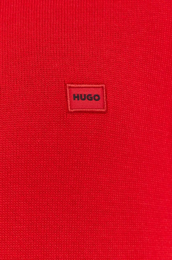 HUGO sweter bawełniany San Cassius-C1 50475083 czerwony