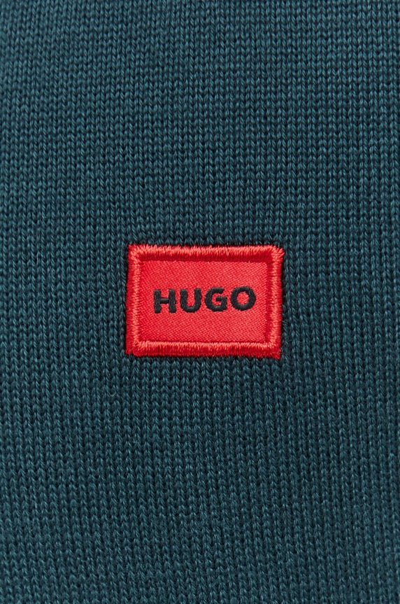 HUGO pamut pulóver 50475083 zöld