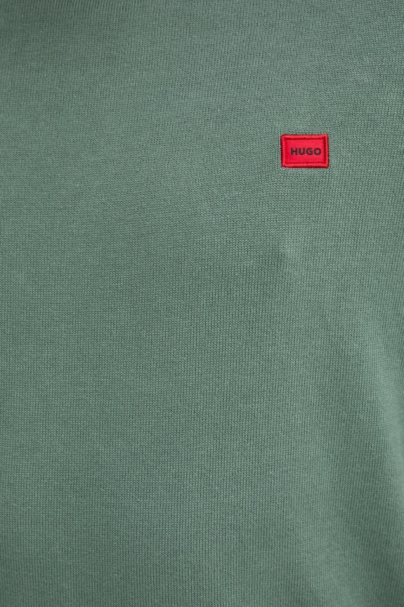 HUGO sweter bawełniany San Cassius-C1 50475083 zielony