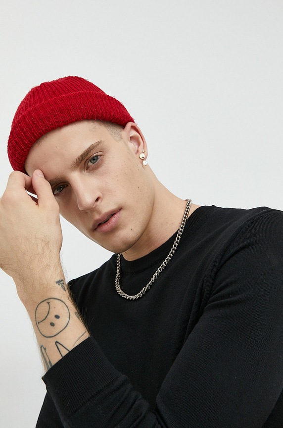 Vlnený sveter HUGO San Cedric-M1 čierna 50476832