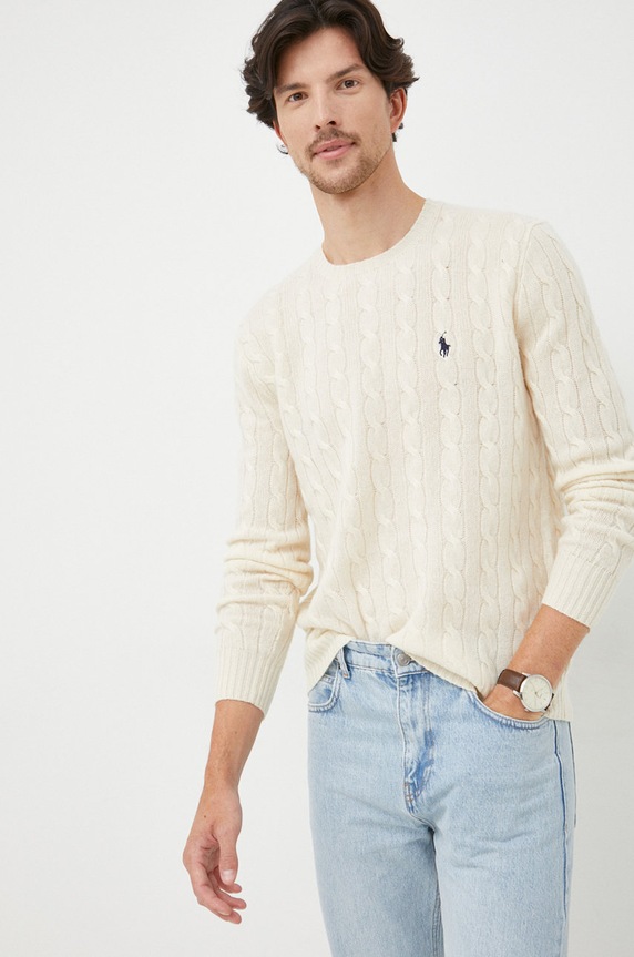 Pulover Polo Ralph Lauren 710876762010 bež AW22
