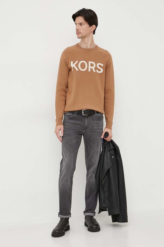 Michael Kors pulóver CR1602L2LY bézs AW23