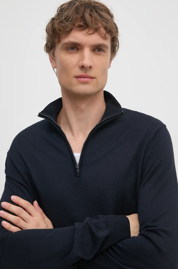 Vlněný svetr Joop! námořnická modř 30032603