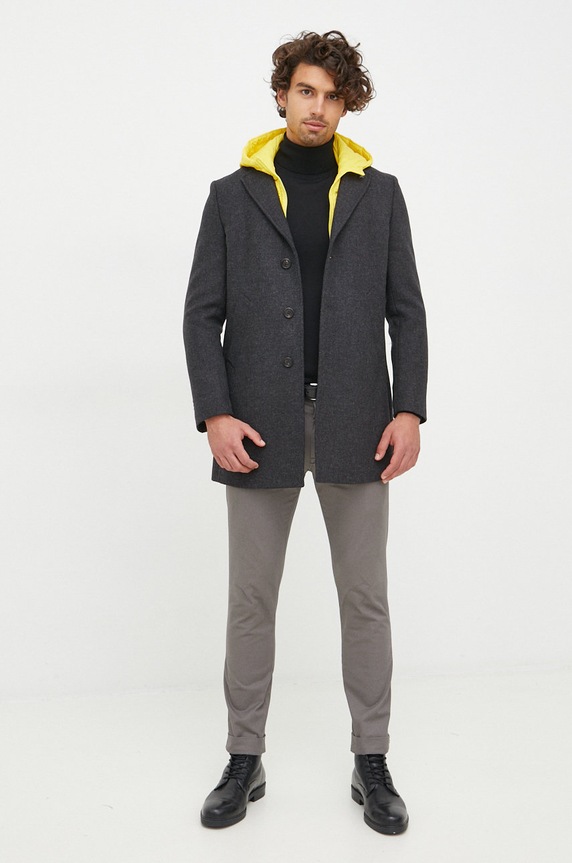Joop! sweter wełniany 30033518 czarny AW25