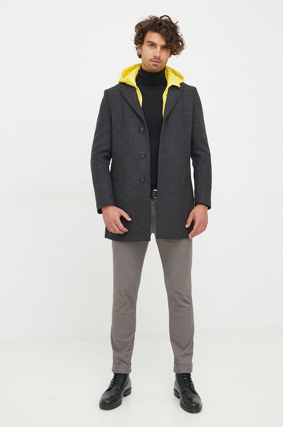 Joop! sweter wełniany 30033518 czarny AW25