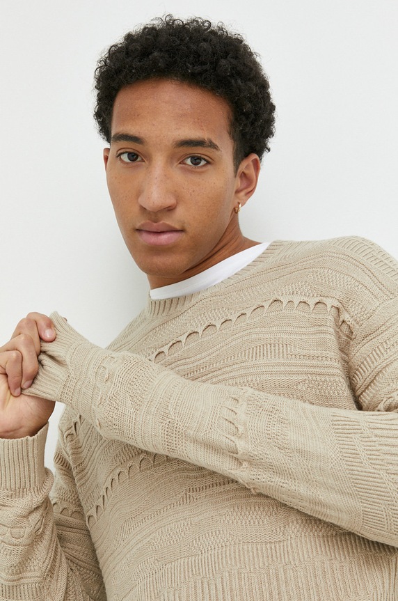 Hollister Co. sweter pozostałe beżowy KI320.2712.400