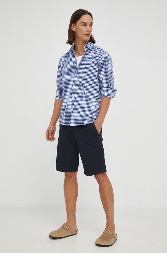 Marc O'Polo szorty bawełniane 236007415114 granatowy AW22