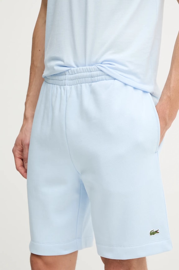 Lacoste Sweat shorts cotton men's plain blue GH9627