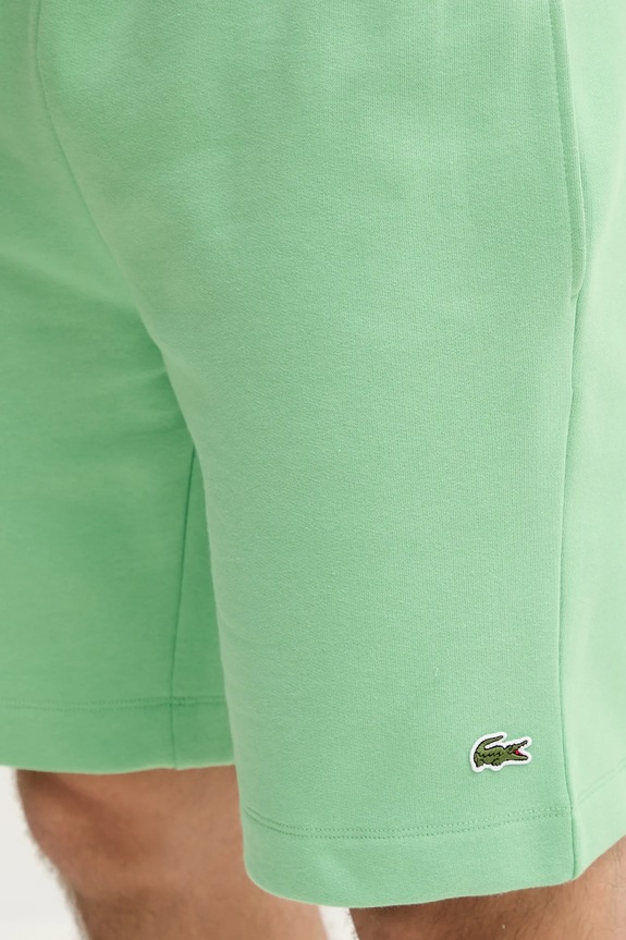 Lacoste pantaloni scurți de trening cu bumbac pentru bărbați verde GH9627