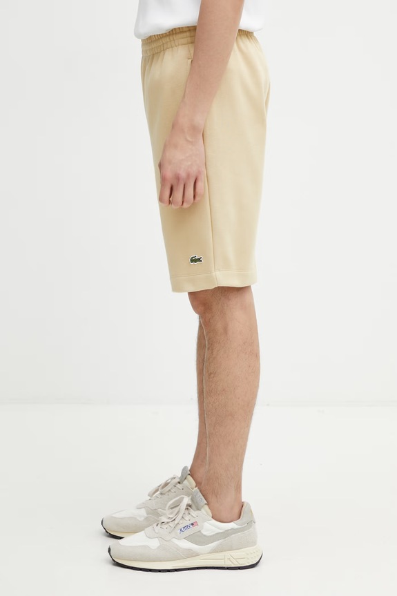 Lacoste pantaloni scurți de trening cu bumbac pentru bărbați GH9627 bej SS26