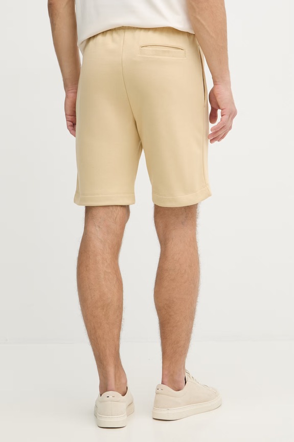 Odzież Lacoste szorty dresowe męskie z bawełną GH9627 beżowy