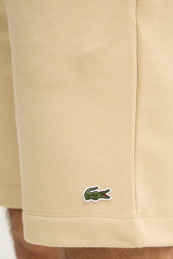 Lacoste szorty dresowe męskie z bawełną beżowy GH9627