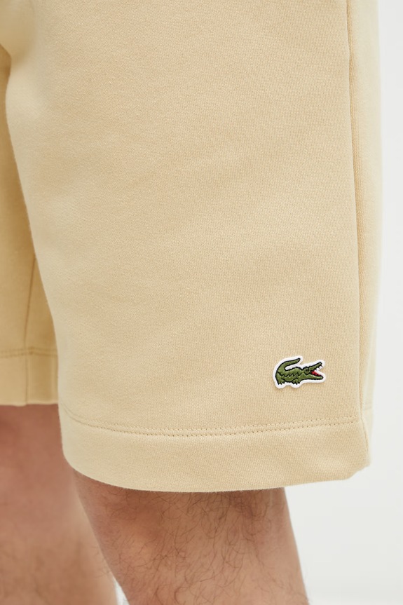 Lacoste pantaloni scurți de trening cu bumbac pentru bărbați bej GH9627