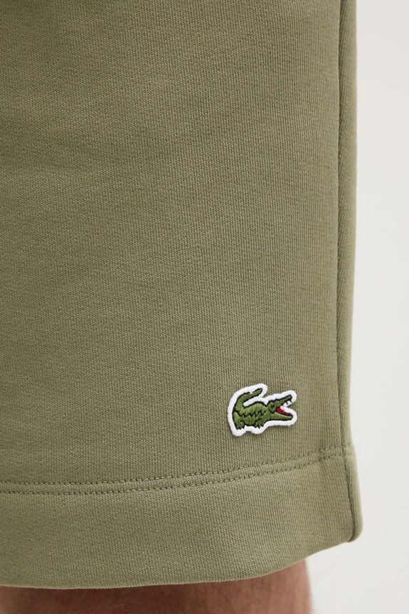 Lacoste szorty dresowe męskie z bawełną zielony GH9627