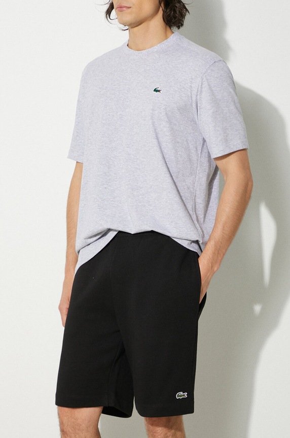 Lacoste pantaloni scurți de trening cu bumbac pentru bărbați negru GH9627