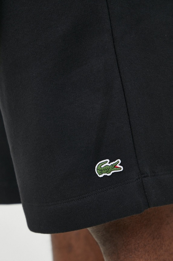 Lacoste Pantaloni scurți de trening cu bumbac pentru bărbați negru GH9627