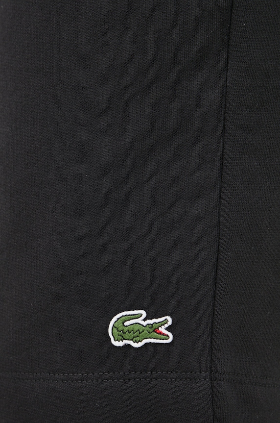 Lacoste teplákové šortky pánske s bavlnou čierna GH9627