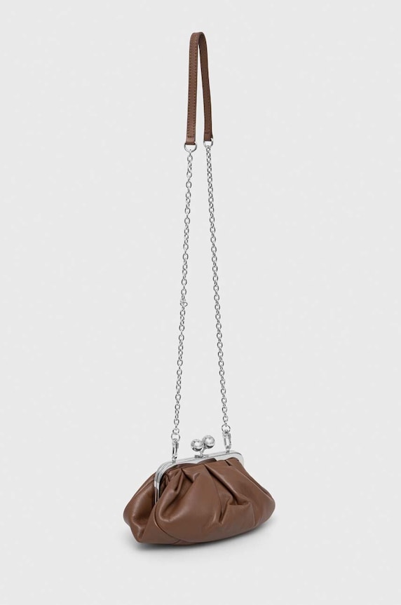Weekend Max Mara pochette di pelle 2425516074600 marrone AW25