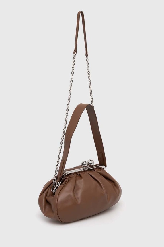Weekend Max Mara kopertówka skórzana 2425516064600 brązowy AW25