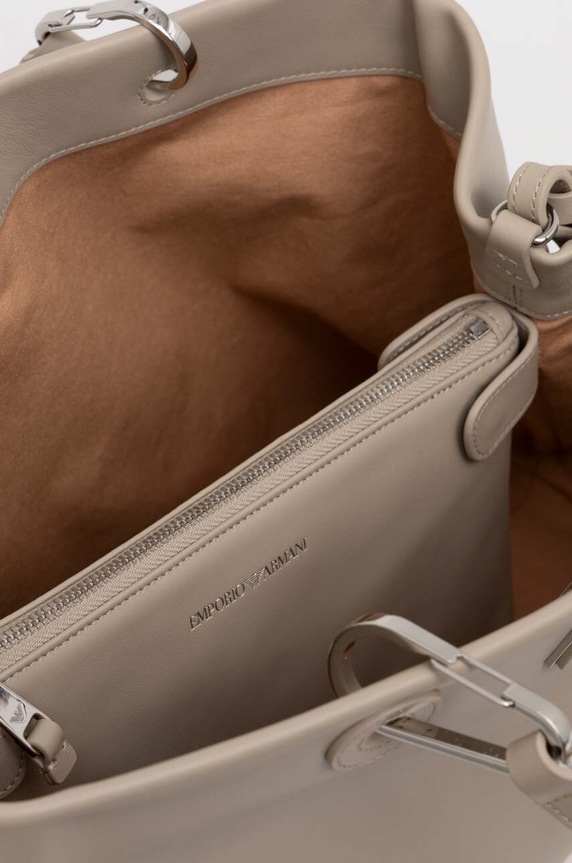 Emporio Armani borsa a mano in pelle Y3D165.Y478E.NOS beige