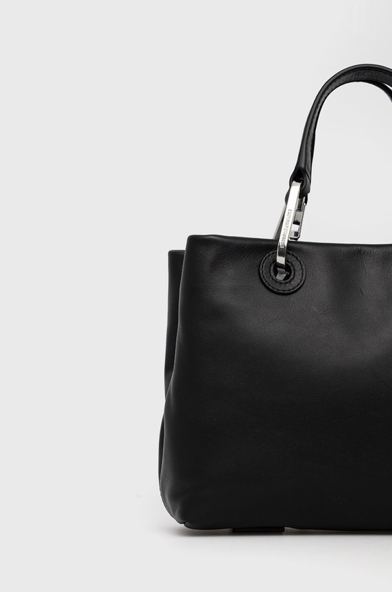 Akcesoria Emporio Armani torebka skórzana Y3D166.Y478E czarny