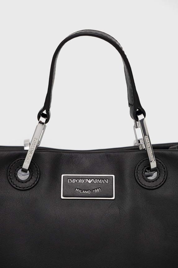 Emporio Armani torebka skórzana czarny Y3D166.Y478E