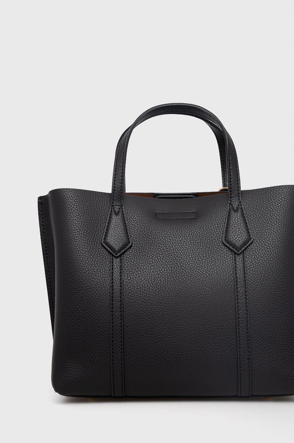 Akcesoria Tory Burch torebka skórzana Perry Triple-Compartment 81928.001 czarny